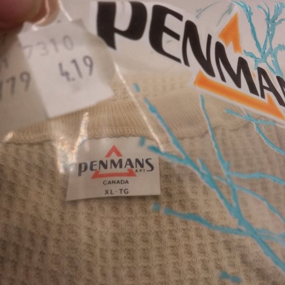 Penmans Mens Thermal Underwear Undershirt T- Shirt Size XL Vintage - Picture 9 of 9
